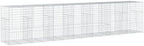 vidaXL Gabion Basket with Cover 275.6"x39.4"x59.1" Galvanized Iron - Image 7
