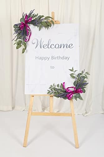 H&W 2pcs Artificial Wedding Arch Flowers for Wedding Sign, Floral Swag Dusty Decor for Reception Ceremony Backdrop Sweetheart Table （Lavender） - Image 6