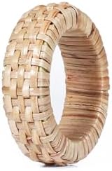 Goroly Home Rattan Napkin Rings Set of 24 for Wedding Party Decoration, Napkin Holder for Table Decoration, Christmas Table Decorations, Thanksgiving Home Decor (Brown) - Image 5