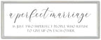 SRSZHIYUE A Perfect Marriage Wedding Decor Sign, White, 40"×15" by Unknown