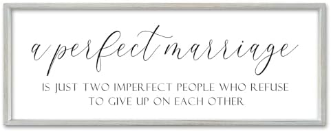 SRSZHIYUE A Perfect Marriage Wedding Decor Sign, White, 40"×15" by Unknown