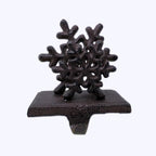 Chalily 3-D Double Snowflake Stocking Holder Cast Iron Hooks for Christmas Socks Easily Rest on a Mantel, Fireplace, or Book Shelf Heavy Duty & Durable Holiday Season Decor - Image 4