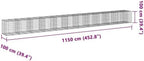 vidaxl Gabion Basket with Cover - 452.8"x39.4"x39.4" Galvanized Iron - Outdoor Garden Landscaping Decor - Image 3
