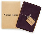 Solino Home 100% Pure Linen Napkins Burgundy, Athena 20 x 20 in, Set of 4 - Image 3