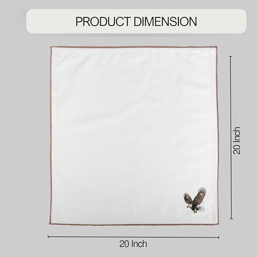 FINGERCRAFT Cloth Napkins Set of 12, 100% Cotton, 20x20 Inch, Multi Print - Image 6