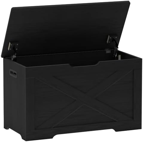 Timberer 31.5" Storage Chest, Wooden Storage Bench, Entryway Shoes Bench by Timberer