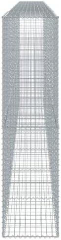 vidaXL Gabion Basket with Cover 275.6"x19.7"x78.7" Galvanized Iron - Image 6
