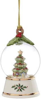 Lenox Christmas Tree in Snow Globe Hanging Ornament by Lenox