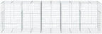 vidaXL Gabion Basket with Cover 196.9"x39.4"x59.1" Galvanized Iron - Image 5
