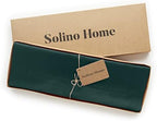 Solino Home Cotton Linen Woven Placemats Dark Green, 14 x 19 in, Set of 4 - Image 3