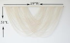 Macrame Wall Hanging Boho Wall Decor Ivory Fiber Handmade Large 57"W*31"L - Image 4