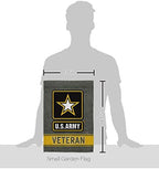 US Army Veteran Garden Flag - Set with Stand Armed Forces Rangers United State American Military Retire Official - House Decoration Banner Cemetery Yard Rememberance Veterans Day Gifts Made in USA - Image 2