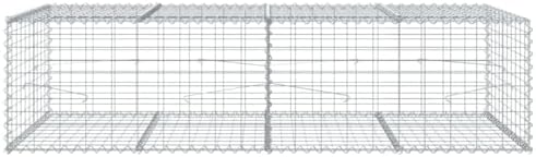 vidaXL Gabion Basket with Cover 78.7"x39.4"x19.7" Galvanized Iron - Image 5
