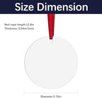 54 pcs Metal Sublimation Ornament Blanks,Sublimation Christmas Ornament Blanks for Christmas Tree Decor Ornaments,Double Sided Sublimation Ornaments Round Sublimation Blanks - Image 2