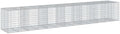 vidaXL Gabion Basket 255.9"x39.4"x39.4" with Cover - Durable Galvanized Iron for Outdoor Landscaping/Retaining Walls/Decor by vidaXL