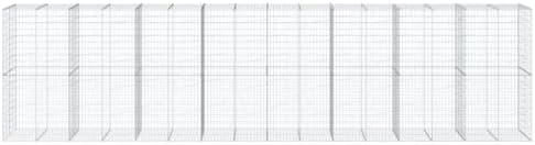 vidaXL Gabion Basket with Cover 315"x39.4"x78.7" Galvanized Iron - Image 5