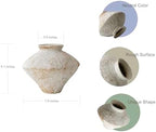 Rustic Textured Ceramic Vase, Handcrafted White Pottery Vase for Home Decor - Image 4