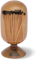 Skeem Glass Match Cloche - Amber - Includes 120 Small Black-Tipped Match Sticks by Skeem