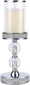 Candle Holders for Pillar Candle, Pillar Crystal Candle Holders, Candlesticks Holder for Wedding, Dining Coffee Table, Centerpieces, Home Decor CH00XM by Hanjue