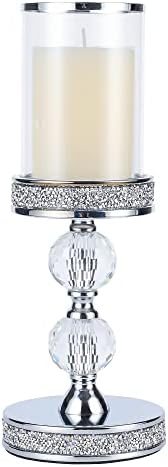 Candle Holders for Pillar Candle, Pillar Crystal Candle Holders, Candlesticks Holder for Wedding, Dining Coffee Table, Centerpieces, Home Decor CH00XM by Hanjue