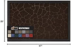 GORILLA GRIP WeatherMAX Door Mat, Indoor Outdoor, 47x35, Dark Brown Pebble - Image 2