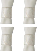 Split P Capiz Napkin Ring Set of 4, Natural Shell by Split-P