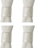 Split P Capiz Napkin Ring Set of 4, Natural Shell by Split-P