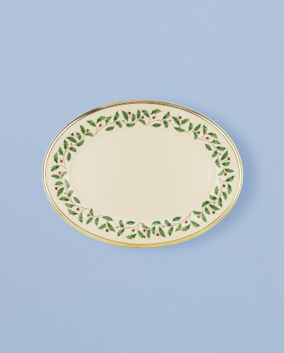 Lenox Holiday Oval 13-Inch Porcelain Christmas Serving Platter - Image 3