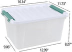 6-Pack Plastic Storage Bins with Lids, 20 L Clear Storage Containers - Image 2