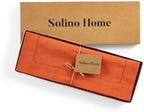 Solino Home Cotton Linen Woven Placemats Burnt Orange, 14 x 19 in, Set of 4 - Image 4