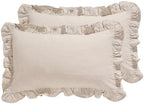 patdrea Vintage Linen Throw Pillow Covers,Set of 2,12"x20"-Kubum by patdrea