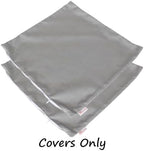 Outdoor/Indoor Sunbrella Throw Pillows Square Set of 2 Pieces 20 inch x 20 inch Spectrum Dove - Cover Only, Insert Not Included - Image 2