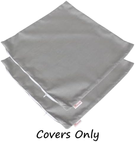 Outdoor/Indoor Sunbrella Throw Pillows Square Set of 2 Pieces 20 inch x 20 inch Spectrum Dove - Cover Only, Insert Not Included - Image 2