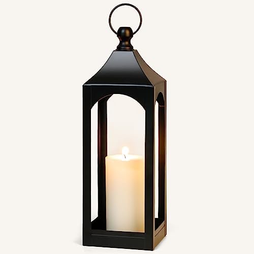 Modern Farmhouse Lantern Decor Metal Decorative Hanging Candle Lanterns by SUJUN