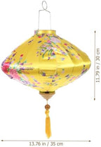 Oval Silk Vietnamese Japanese Hanging Oval Hoian Lamp Asian Vietnam Flower Oriental Festive Lamp Wedding Decor - Image 2