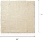 FINGERCRAFT Lace Cloth Napkins, Cotton Gauze, Set of 12, 20x20 Inch,Beige - Image 6