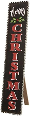 Glitzhome 35"H Rustic Wooden Sign Black Merry Christmas Vertical Porch Sign Farmhouse Standing Christmas Welcome Sign Xmas Hanging Décor Holiday Party Sign Wall Door Decorations - Image 2