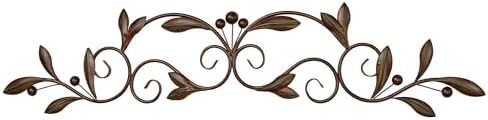 Touch of Class Catalonia Olive Metal Wall Art Topper, Medium, Brown by TouchofClass