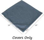 Outdoor/Indoor Sunbrella Throw Pillows Square Set of 2 Pieces 18 inch x 18 inch Spectrum Denim - Cover Only, Insert Not Included - Image 5