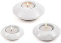 Tea Light Candle Holders Set of 3 – Handcrafted Natural Marble Tealight & Votive Holders in Graduated Sizes (4", 3.5", 3"), Decorative Stone Candle Holders for Home Décor & Table Centerpieces by ElysianMarble