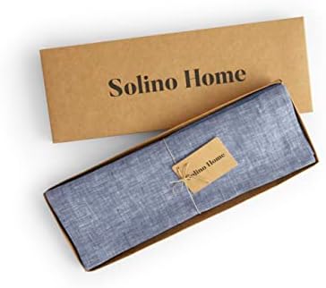 Solino Home 100% Pure Linen Placemats Indigo, Athena 14 x 19 in, Set of 4 - Image 4