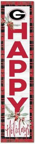 KH Sports Fan Georgia Bulldogs Holiday Porch Leaner, 11x46 Inches, Bulldogs Outdoor Christmas Sign; Display Some Holiday Cheer with This Georgia Bulldogs Christmas Sign by CornellBigRed