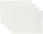 Solino Home 100% Pure Linen Placemats Ivory Hemstitch, 14 x 19 in, Set of 4 by SolinoHome