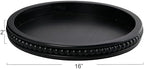 Creative Co-Op Farmhouse Decorative Round Wood Tray with Hobnail Edge, Black - Image 3