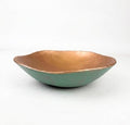 ANDALUCA Cast Metal Turquoise Copper Finish Round Decorative Bowl (12 inch) by ANDALUCA