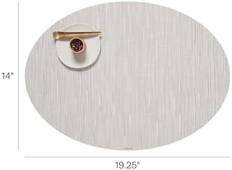 Chilewich Bamboo Placemats Set of 4, Woven Oval Placemats - Image 2
