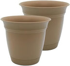 The HC Companies Eclipse Round Planter Pot, 20 Inch, Sandstone, 2-Pack by TheHCCompanies