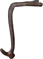 Lulu Decor,100% Cast Iron 8" Brown Straight Branch Stocking Holder for mantle Holds Up to 9 lbs Low Profile Design with Rubber Grip Ideal for Christmas Stockings Garland Holder Antler shape (Set of 3) - Image 3