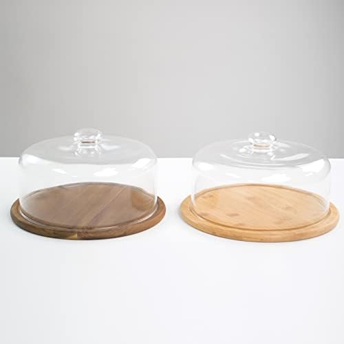 10.2'' Glass Dessert Dome with Base, 11.8" Decorative Cake Tray - Image 5