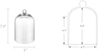 7.5" Tall Handmade Glass Cloche, Thick & Sturdy, Dia 5"xH 7.5", For Terrarium, Plants, Trinkets, Cakes, Figurines, LED Light String, Candle. Cloche Glass Dome, Bell Jar Display Case (1, 5.12"x7.48") - Image 2